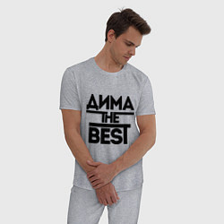 Пижама хлопковая мужская Дима the best, цвет: меланж — фото 2