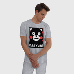 Пижама хлопковая мужская Kumamon: Obey Me, цвет: меланж — фото 2