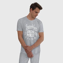 Пижама хлопковая мужская Brooklyn: Iron Mike, цвет: меланж — фото 2