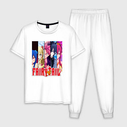 Пижама хлопковая мужская Fairy Tail, цвет: белый