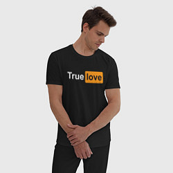 Пижама хлопковая мужская True Love, цвет: черный — фото 2