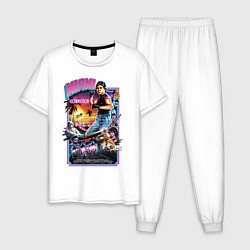 Пижама хлопковая мужская Miami Connection, цвет: белый