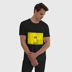 Пижама хлопковая мужская Metro Exodus: Yellow Grunge цвета черный — фото 2