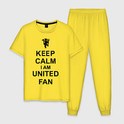 Мужская пижама Keep Calm & United fan