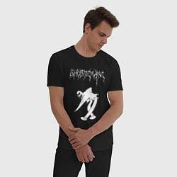 Пижама хлопковая мужская Ghostemane 2, цвет: черный — фото 2