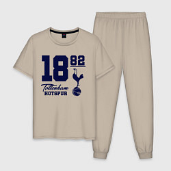Пижама хлопковая мужская FC Tottenham 1882, цвет: миндальный