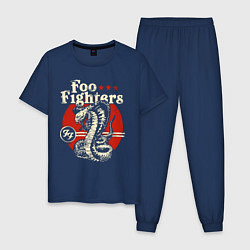 Пижама хлопковая мужская Foo Fighters: FF Snake, цвет: тёмно-синий
