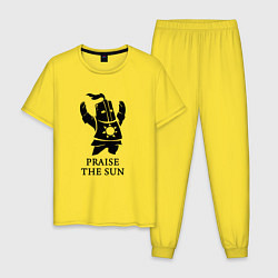 Пижама хлопковая мужская Praise the Sun, цвет: желтый