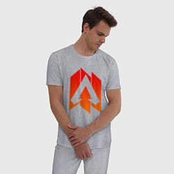 Пижама хлопковая мужская Apex Legends: Symbol, цвет: меланж — фото 2