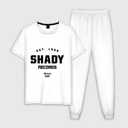 Пижама хлопковая мужская Shady records, цвет: белый