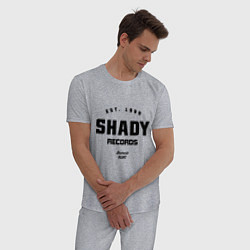 Пижама хлопковая мужская Shady records, цвет: меланж — фото 2