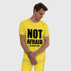 Пижама хлопковая мужская Not Afraid, цвет: желтый — фото 2