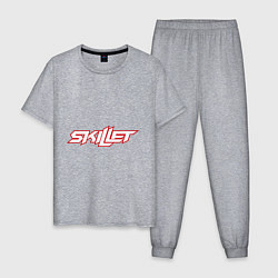 Пижама хлопковая мужская Skillet, цвет: меланж