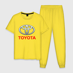 Пижама хлопковая мужская TOYOTA, цвет: желтый