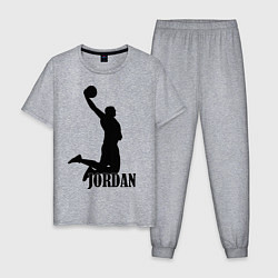 Пижама хлопковая мужская Jordan Basketball, цвет: меланж