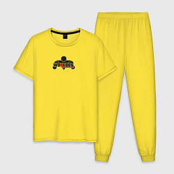 Пижама хлопковая мужская WorkOut: GTA V Style, цвет: желтый