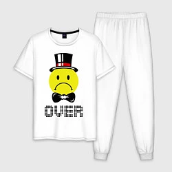 Пижама хлопковая мужская Game over (парная-мужская), цвет: белый