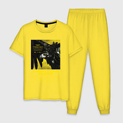 Пижама хлопковая мужская TOP: TRENCH, цвет: желтый