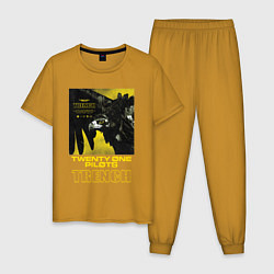 Пижама хлопковая мужская TOP: TRENCH, цвет: горчичный