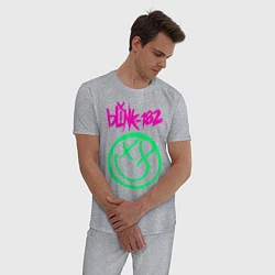 Пижама хлопковая мужская BLINK-182, цвет: меланж — фото 2
