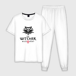 Пижама хлопковая мужская THE WITCHER 3:WILD HUNT, цвет: белый