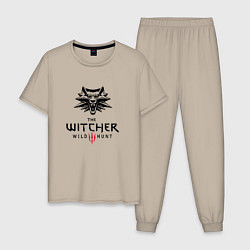 Пижама хлопковая мужская THE WITCHER 3:WILD HUNT, цвет: миндальный