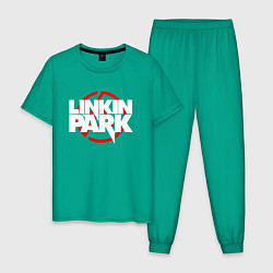 Пижама хлопковая мужская LINKIN PARK, цвет: зеленый