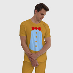 Пижама хлопковая мужская Костюм Пингвина, цвет: горчичный — фото 2