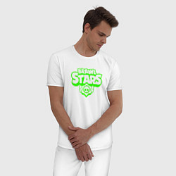 Пижама хлопковая мужская BRAWL STARS, цвет: белый — фото 2