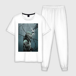 Пижама хлопковая мужская Death Stranding, цвет: белый