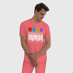 Пижама хлопковая мужская Sarcasm, цвет: коралловый — фото 2
