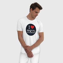Пижама хлопковая мужская TKD, цвет: белый — фото 2