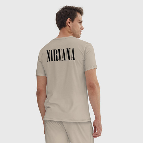 Мужская пижама NIRVANA на спине / Миндальный – фото 4