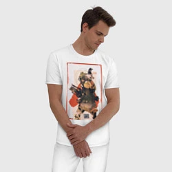 Пижама хлопковая мужская Apex Legends Bloodhound, цвет: белый — фото 2
