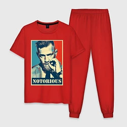 Пижама хлопковая мужская Notorious, цвет: красный