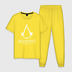 Пижама хлопковая мужская Assassin’s Creed, цвет: желтый