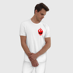 Пижама хлопковая мужская GURREN LAGANN НА СПИНЕ, цвет: белый — фото 2