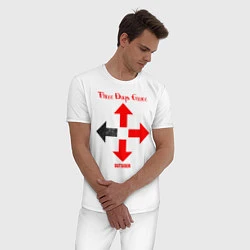 Пижама хлопковая мужская Three Days Grace, цвет: белый — фото 2