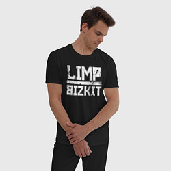 Пижама хлопковая мужская LIMP BIZKIT, цвет: черный — фото 2