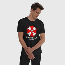 Пижама хлопковая мужская UMBRELLA CORP, цвет: черный — фото 2