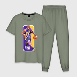 Пижама хлопковая мужская NBA Kobe Bryant, цвет: авокадо