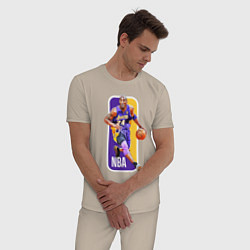 Пижама хлопковая мужская NBA Kobe Bryant, цвет: миндальный — фото 2