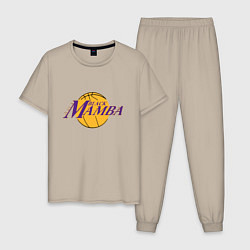 Пижама хлопковая мужская Lakers - Black Mamba, цвет: миндальный