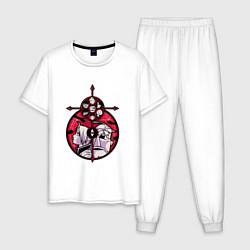 Пижама хлопковая мужская Стальной алхимик, цвет: белый