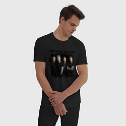 Пижама хлопковая мужская Nickelback, цвет: черный — фото 2