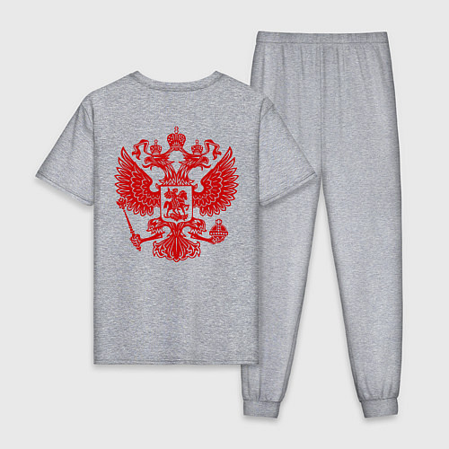 Мужская пижама Russia / Меланж – фото 2