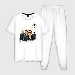 Пижама хлопковая мужская U2, цвет: белый