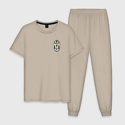 Пижама хлопковая мужская JUVENTUS, цвет: миндальный