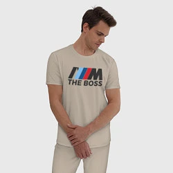 Пижама хлопковая мужская BMW THE BOSS, цвет: миндальный — фото 2