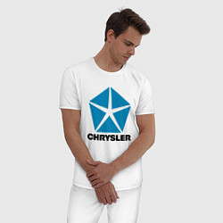 Пижама хлопковая мужская Chrysler, цвет: белый — фото 2